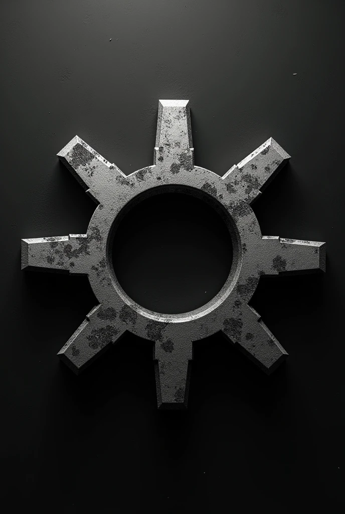 Gear symbol with 8 points solid image reckless 

