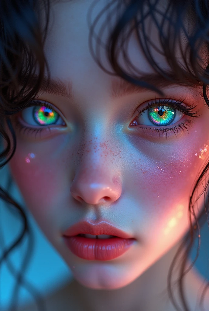 The most beautiful rainbow-colored eyes in the world