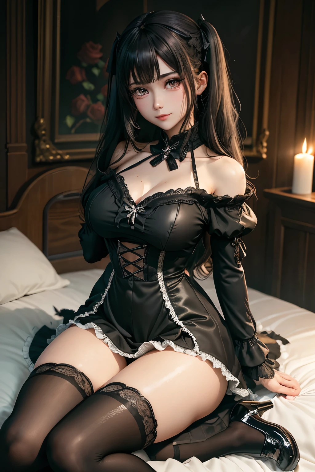 ハードなDark Gothicメイク、Black dark eyeshadow、sad、Good skin radiance、Dark Gothicメイク、Dark smile、palace、The beauty of fragrance、24-years-old、Expressions of intense sexual pleasure、Embarrassed look、Dark Gothic、Highest quality、Expression of sexual pleasure without pain、Drunk face、Purple maid outfit、mysterious、noble、Loving smile、Twin tail hair、Right eye is blue、Left eye is red、Super tempting pose、Platform heel shoes、Heavy makeup、Gothic Clothing、Silver Hair、Long Hair Straight Hair、Cute Gothic Dresses、Beautiful Face、Elegant face、Attractive face、Stained glassの背景、Chest glistening with sweat、The room is dark、goth long dress、Bell Sleeves、Wizard Sleeve、Decadent look、Sexually excited expression、Wet shiny thigh water、Thighs that are wet and shiny with oil、Background of a room full of roses、Sad look、Rose Maiden、The embroidery is pink、The dress has pink embroidery.、Thigh-high socks、Knee-high socks、Gentle expression、Dark black eyeshadow、Stained glassとバラの背景、Thighs are a little thin、Female Duo、Female couple、dark church background、Stained glass、Black metal world、Dark Castle、Dark Room、Slender body、gothic long dress、Victorian dress、Small breasts、The bed is covered with roses、Her thighs are shining with sweat、My body is wet and shiny、There is a lot of glitter on the thighs、I am sweating、My thighs are sticky with sweat.、My thighs are glistening with sweat、My whole body is sweaty and shiny、I sweated a lot.、My thighs are sweaty、My wet thighs are glistening with sweat.、There is a lot of sweat shining all over my body、Slender body、Sit on the bed、Beautiful legs、Outstretched legs、Hands on the bed、Super beautiful straight hair、Straight hair to the ends、Straight Perm Hair、Show off your glamorous thighs、Ass on the bed、Sitting with legs wide apart、Thighs are a little glamorous、facial expressions during masturbation、