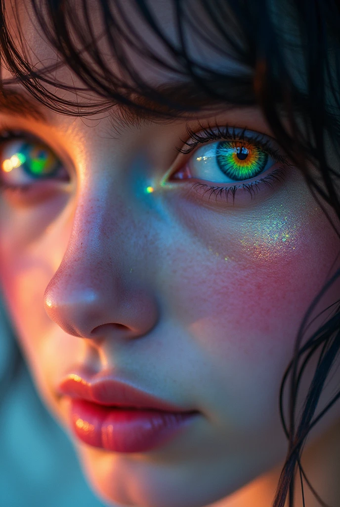 The most beautiful rainbow-colored eyes in the world