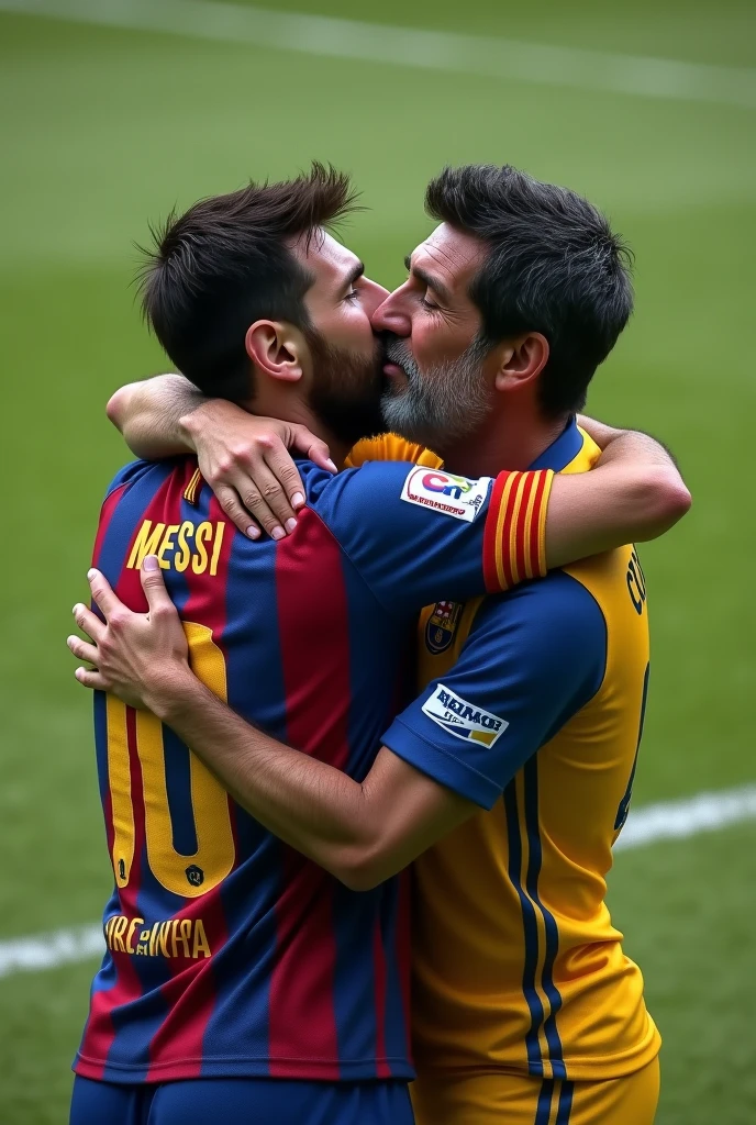 messi kissing maradona