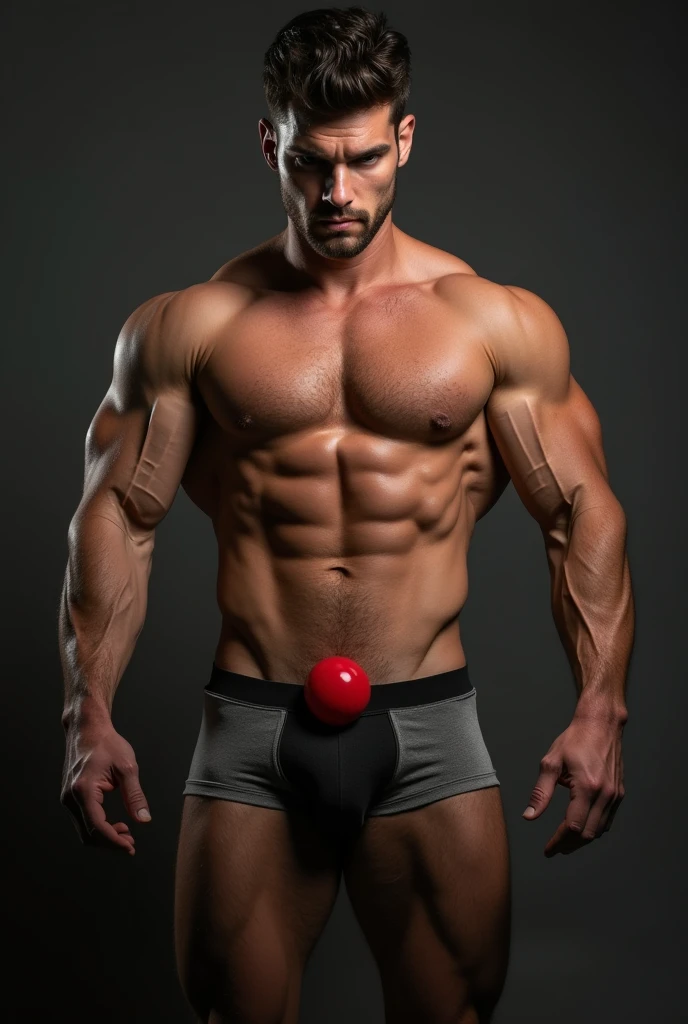Muscular man with his penis