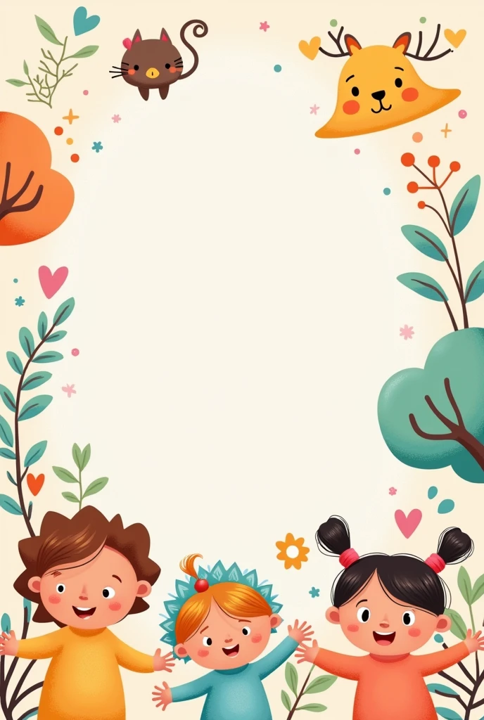 "A cover for a preschool document with pastel colors and a title in Spanish that says diagnostic activities "