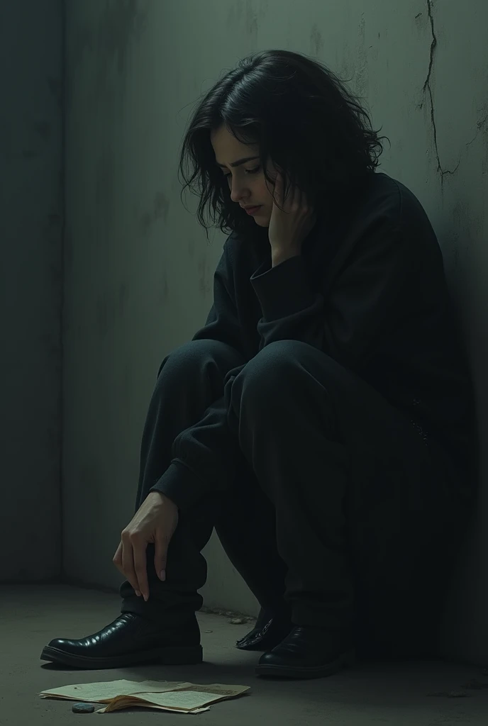 dark scenes of people dealing with situations of loneliness 