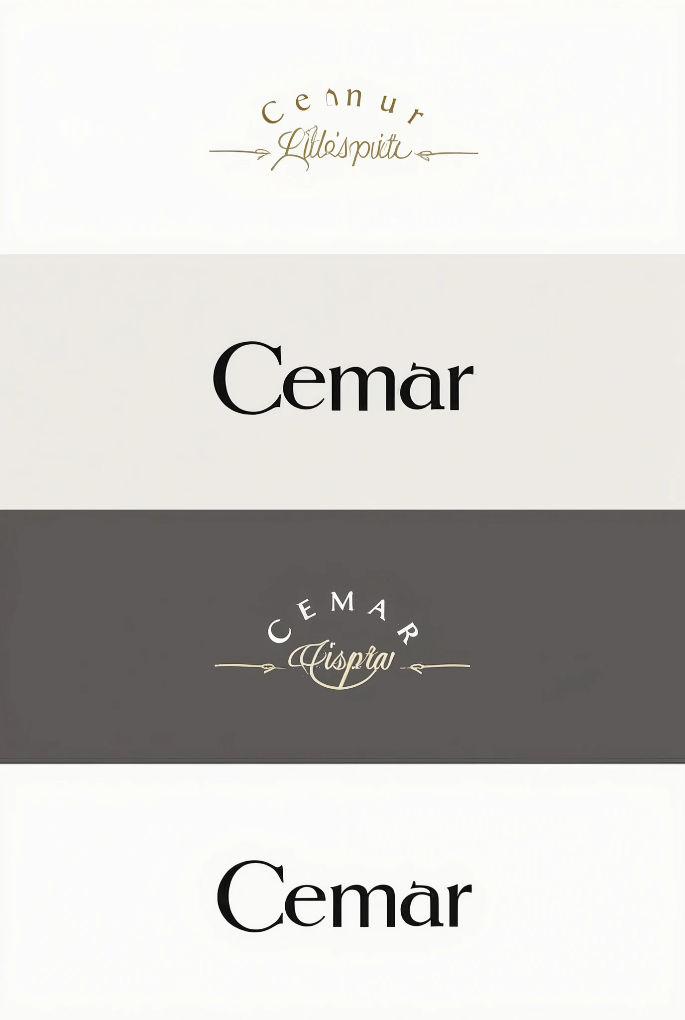 Make me some logos for my clothing brand that are simple but good. My brand is called Cemar.