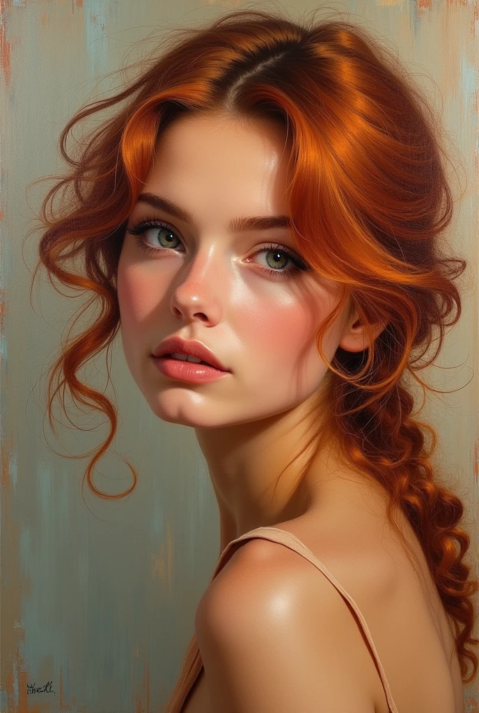 A painting of a woman