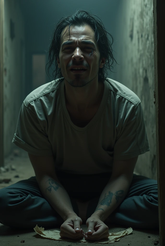 Make a picture of a desperate person