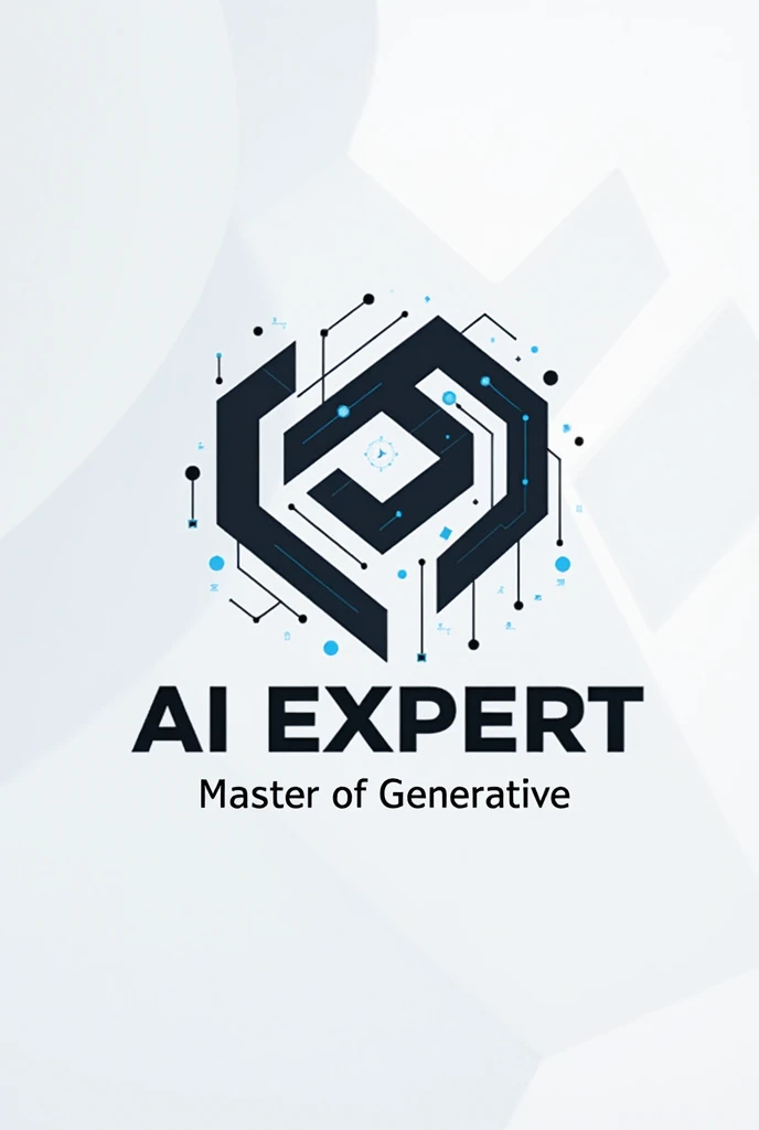 โลโก้สำหรับบริษัท Ai ชื่อ AI EXPERT with slogan is Master of generative