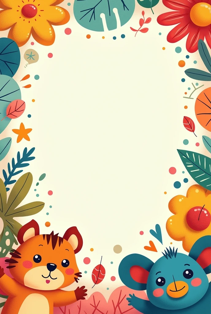 "A cover for a preschool document with graphic elements "