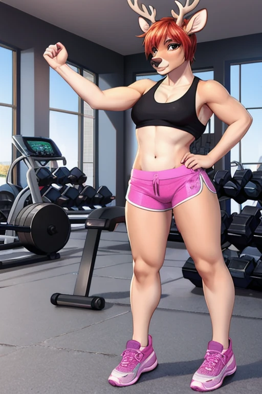Deer short shorts gym