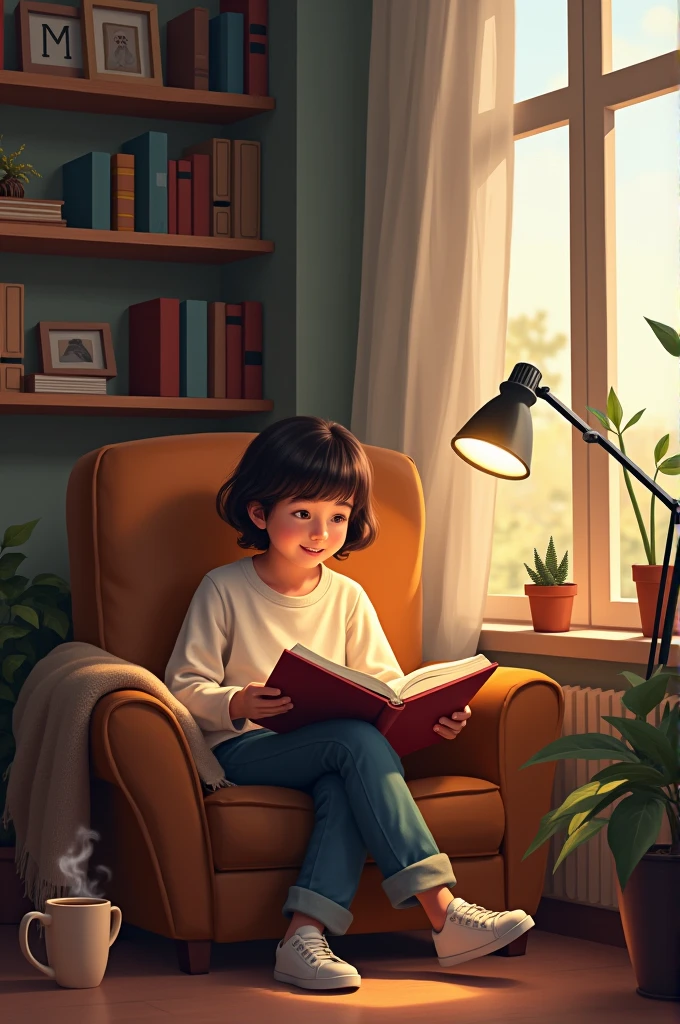 You can create an image that represents reading, hobby, fun and healthy mind
