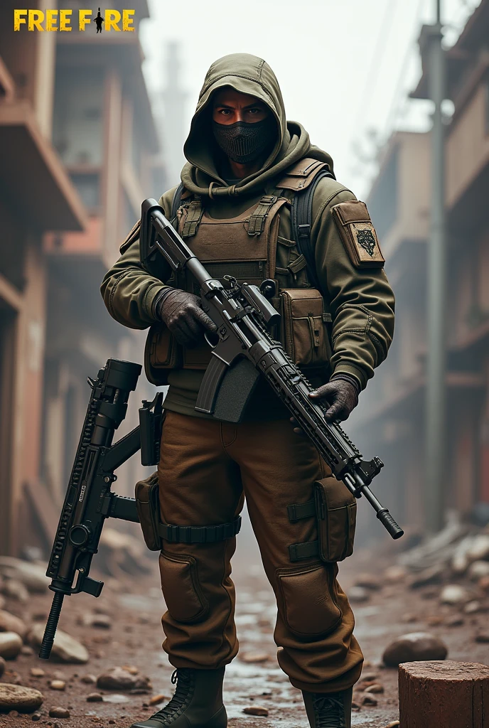 Free Fire character using the game's second booyah pass