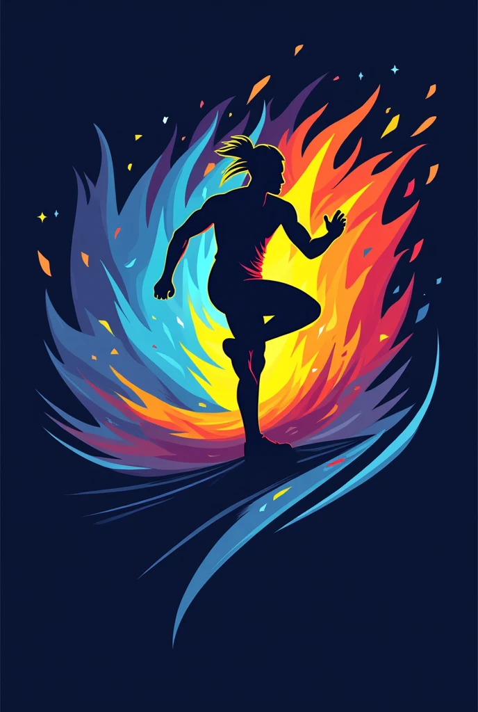 Create a logo for a sports development company that has vibrant colors and evokes fulfilling dreams 