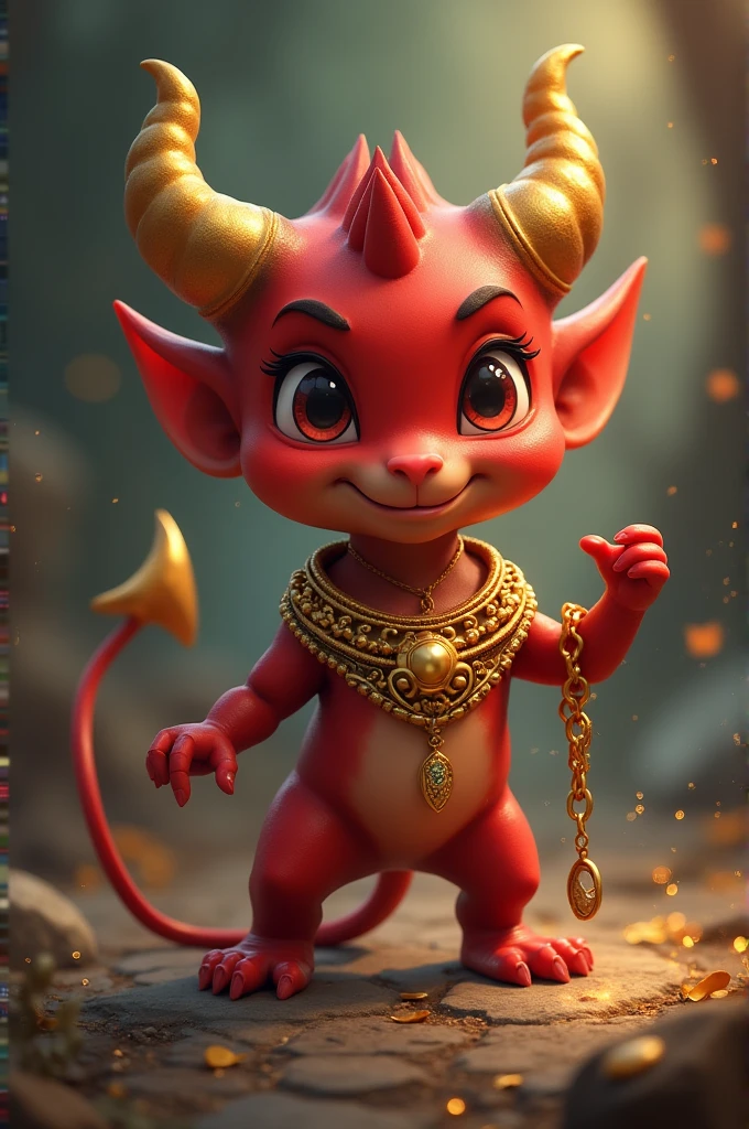Little devil gold chain trikster 