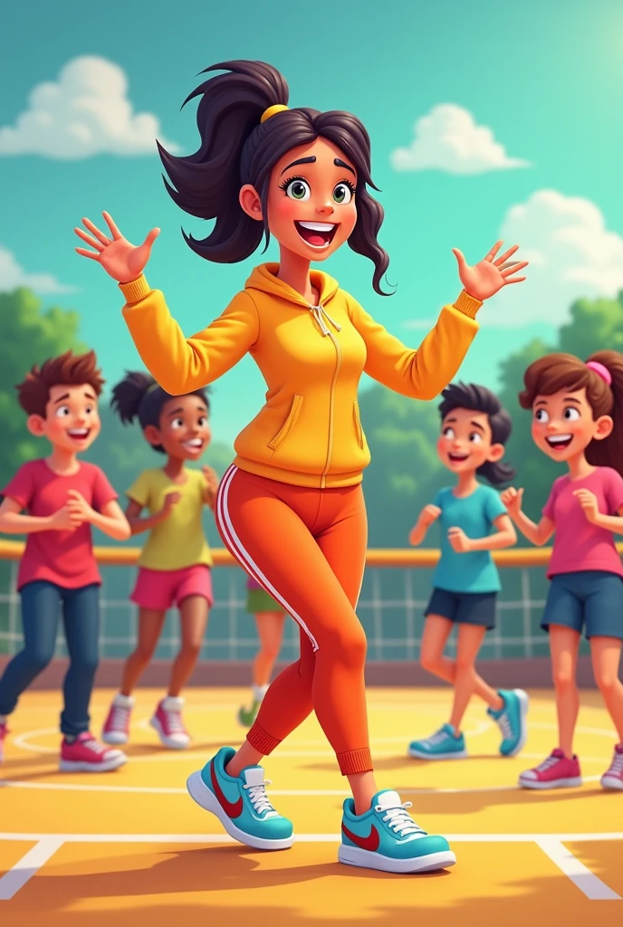 Physical education teacher cartoon 
