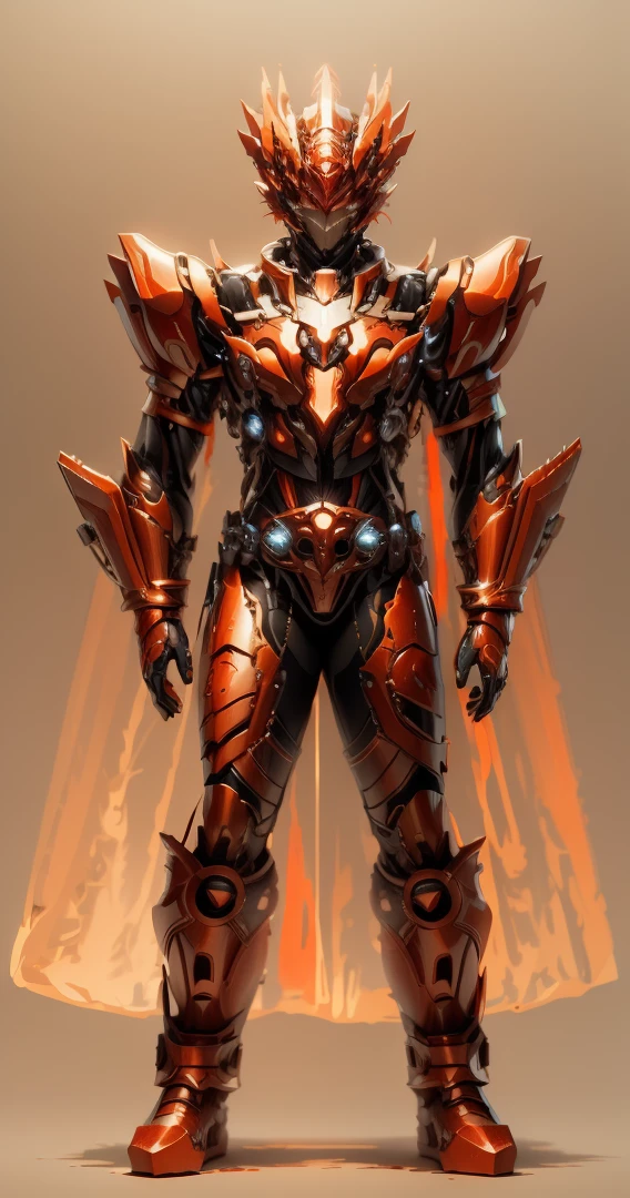 Keep the original image，No changes made，Keep the original image，Can become brighter Red and orange，Red and orange are the main colors，Red and orange，Some Red and orange，Red and orange（Ensure its layering and armor texture）
