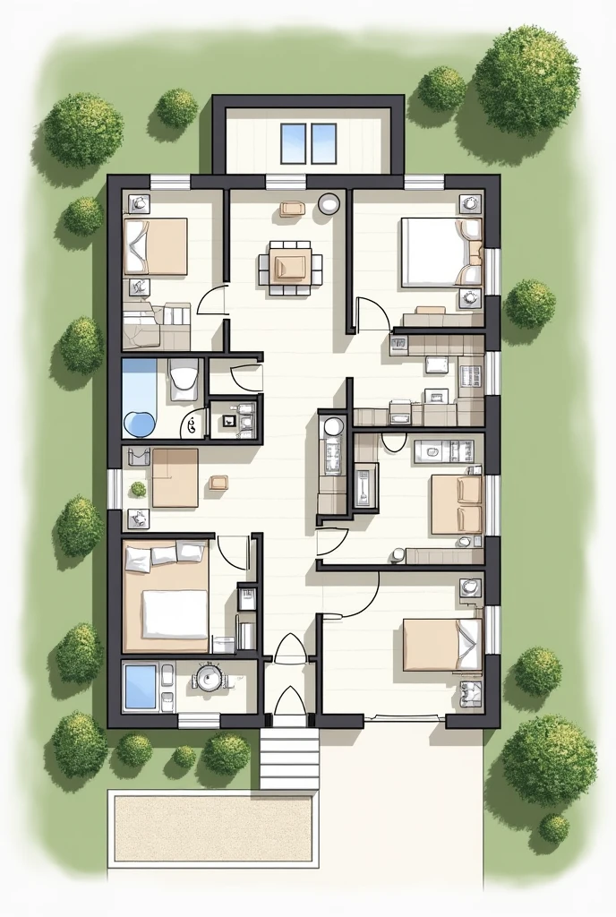 Make me a diagram of a residential installation of a house