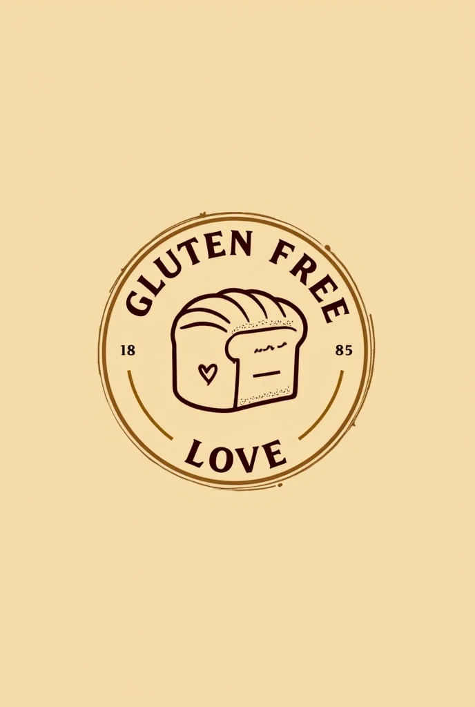 Portuguese logo of a bread factory, gluten free cakes and pastries called Gluten Free Love