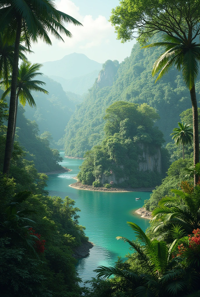 Colombia's forest with the island zone
