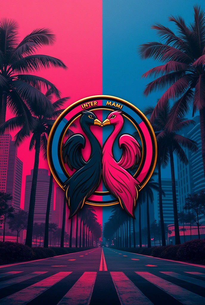 Inter Miami themed notebook label