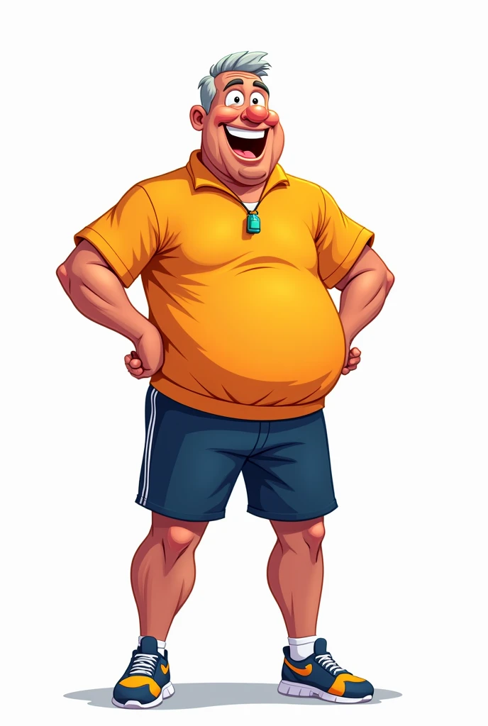 Cartoon Physical Education Teacher, man, White background