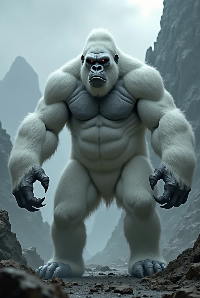 King Kong Bundy as a White Gorilla Half Man in Game Of Thrones Style 