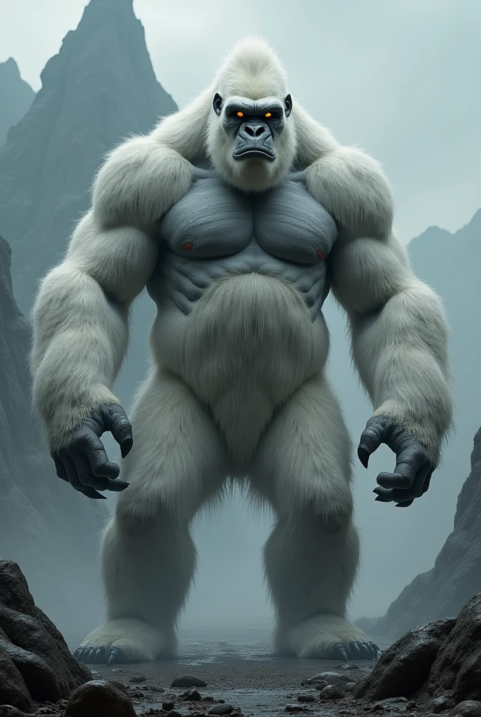 King Kong Bundy as a White Gorilla Half Man in Game Of Thrones Style