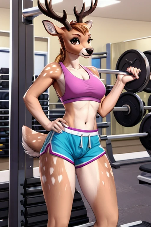 Deer short shorts gym 