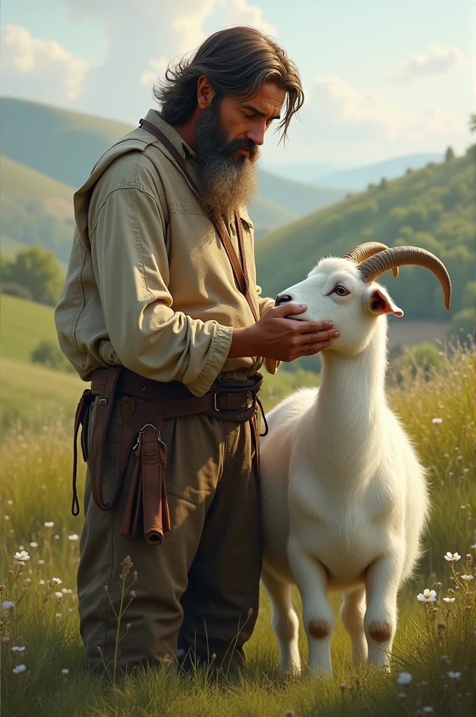 Man and goat