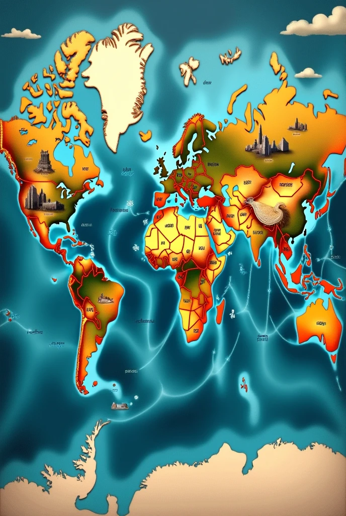 Can you help me draw the world map with these pin locations?

1. Hawaii, USA
2.Reykjanes, Iceland
3.Afsluitdijk, Netherlands
4.Wales, United Kingdom
5.Abu Dhabi, UAE
6.Gothenburg, Sweden
7.Hassi R'Mel, Algeria
8.Offshore, Scotland
9.Biomass Plant, Brazil
10.Tokyo, Japan
11.Lake Turkana, Kenya
12.Chiapas, Mexico
13.Rjukan, Norway
14.Sundarbans, India
15.Tohoku, Japan