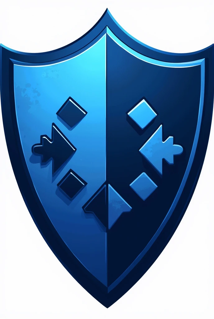 Create a football team shield with the blue colors of maloqueiro and the png background