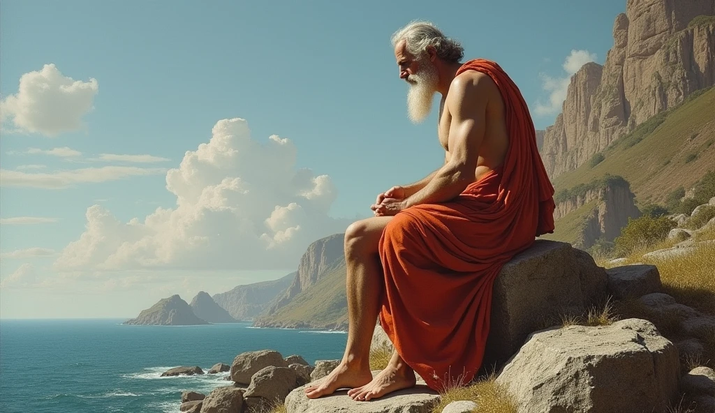 Diogenes of Sinope SITTING ON A ROCK
