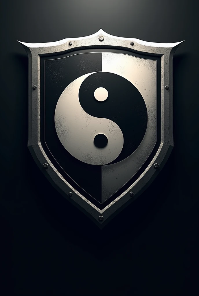 Make a football team shield with the Ying Yang symbol