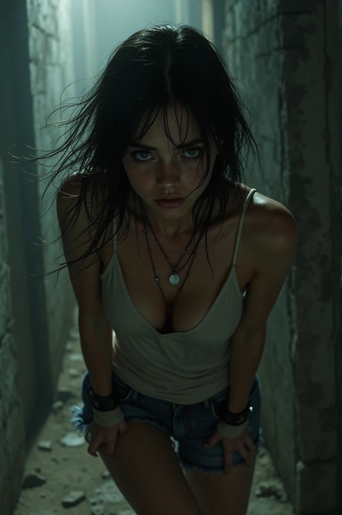 Realistic Alexis ren wearing a tomb raider cosplay outfit