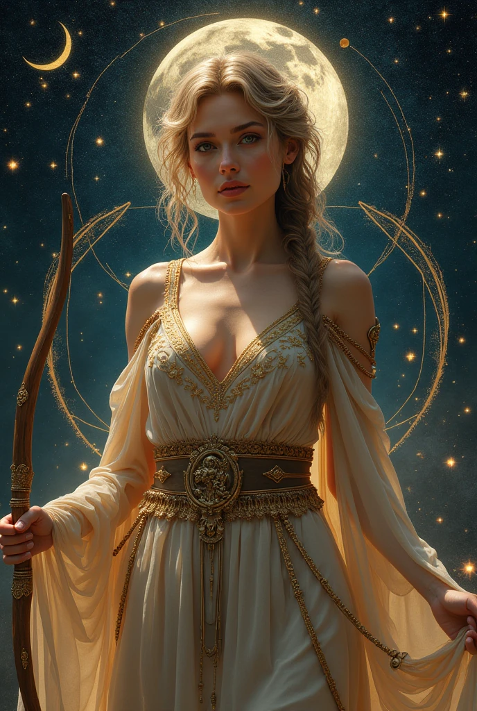 A beautiful and powerful woman, inspired by the sign of Sagittarius