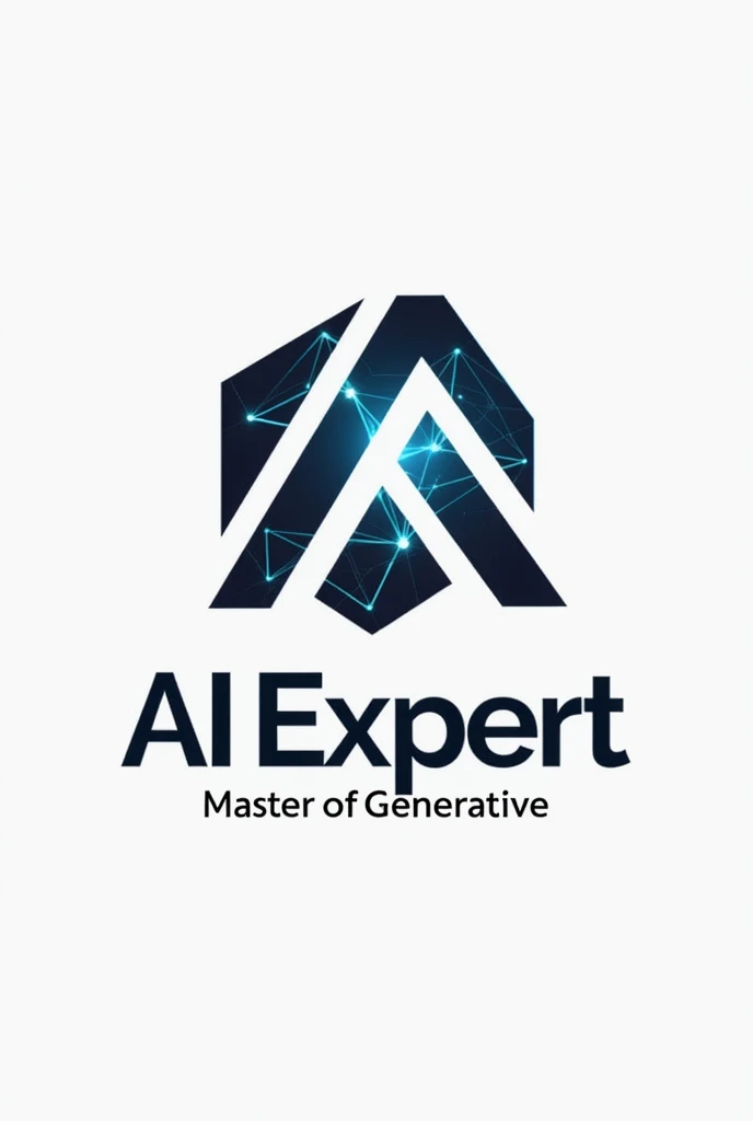 โลโก้สำหรับบริษัท Ai ชื่อ AI EXPERT with slogan is Master of generative