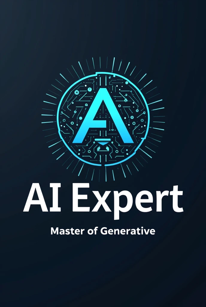 โลโก้สำหรับบริษัท Ai ชื่อ AI EXPERT with slogan is Master of generative