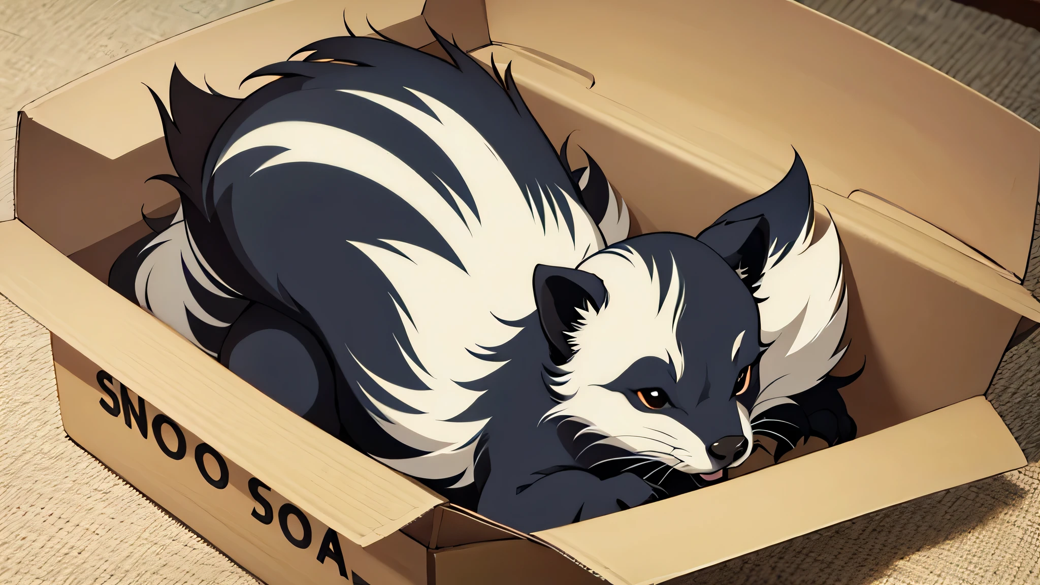 skunk in a box