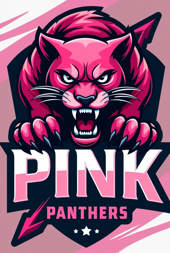 Create a baseball team logo named the pink panthers