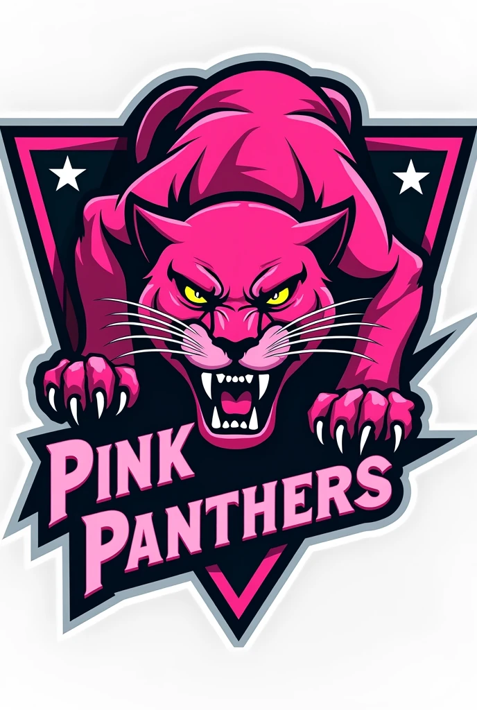 Create a baseball team logo named the pink panthers