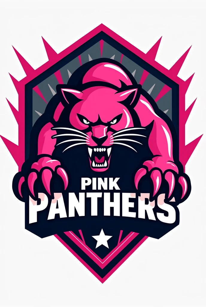 Create a baseball team logo named the pink panthers