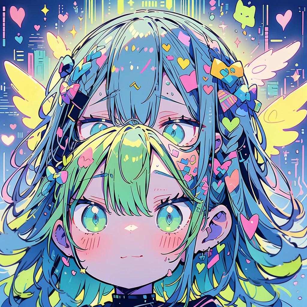 anime style illustration of a girl with pastel green hair in mid-air action. The scene captures motion, with the girl engaging in an aerial battle or performance, with a dynamic composition that movement and intensity.mechanicalwings, futuristicmecha, interdimensionalcyberpunk, glowingcorereactor, etherealenergyfields, cosmicbackdrop, dynamicpose, flowinghair, vividcolors, intricatedetails, cinematiccomposition,intricate_linework, bold_brushstrokes