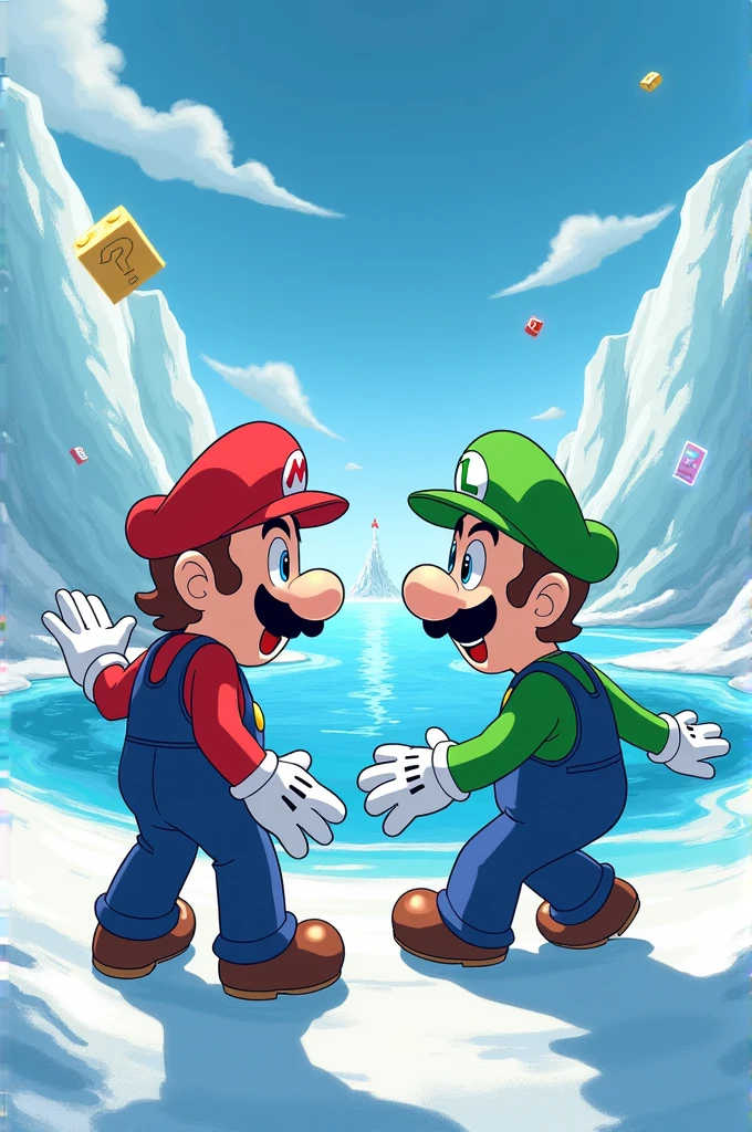 anime drawing, marios bros hits freezer