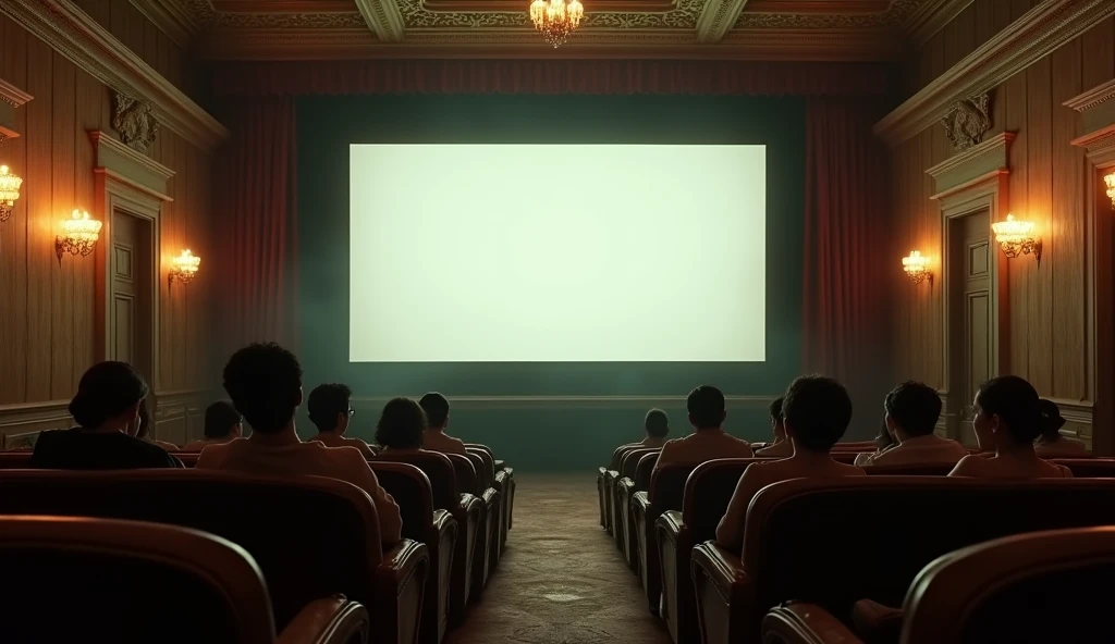 Old cinema、The screen is in the middle、Showa、4:3 screen ratio