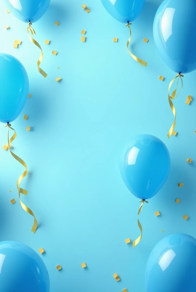 You can create a birthday photomontage background with blue balloons, yellows a blue background 