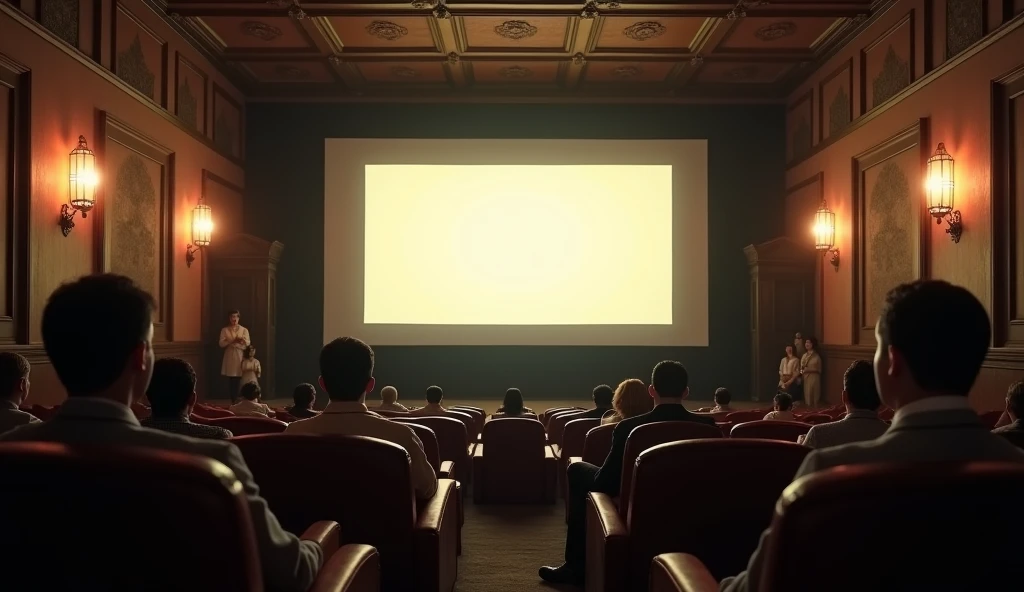 Old cinema、The screen is in the middle、Showa、4:3 screen ratio