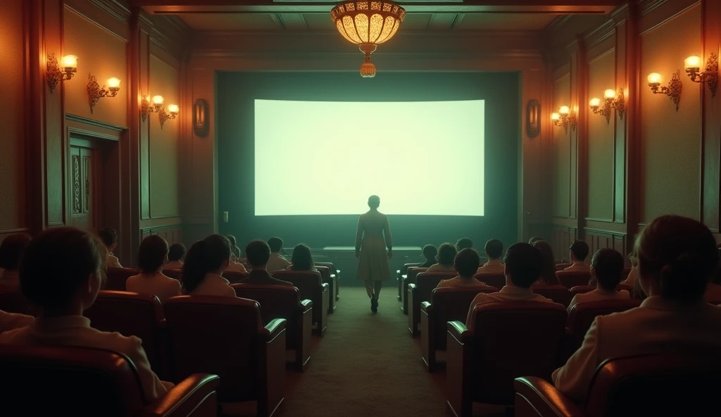 Old cinema、The screen is in the middle、Showa、4:3 screen ratio