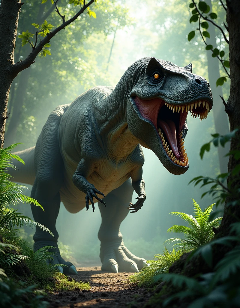T-Rex, angry, forst