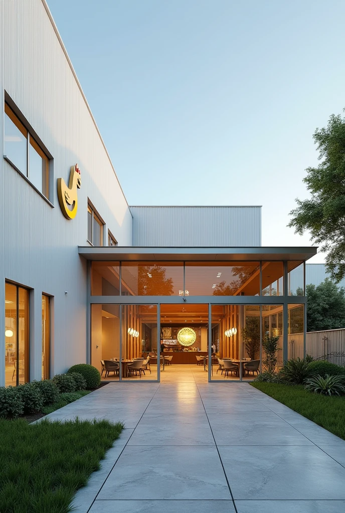 Create what a modern chicken egg company would look like on the outside