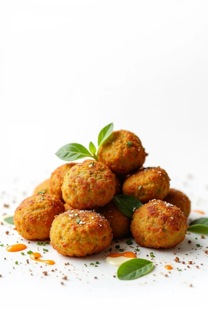 falafel with white background